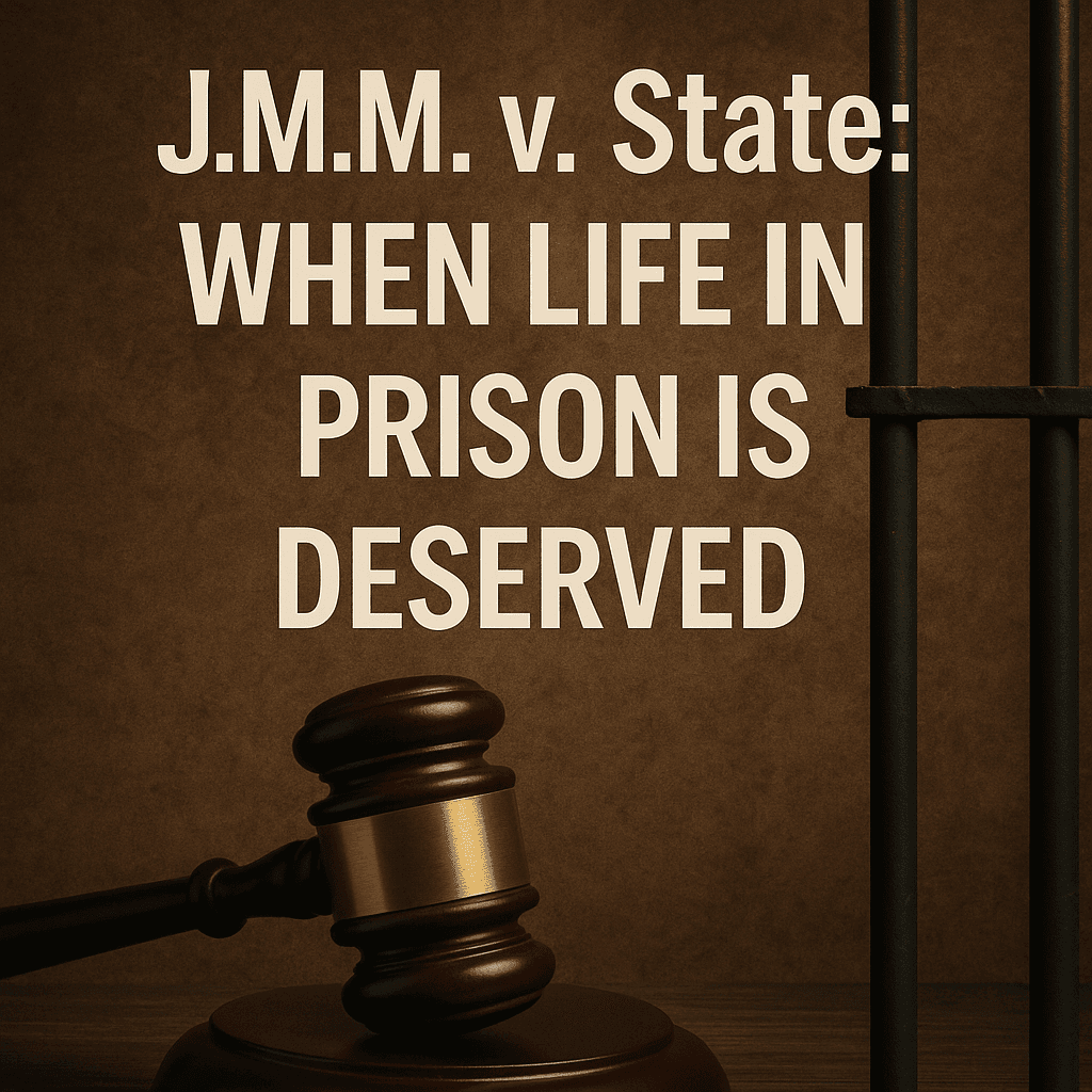 Image related with this article: J.M.M v. State: When Life in Prison is Deserved